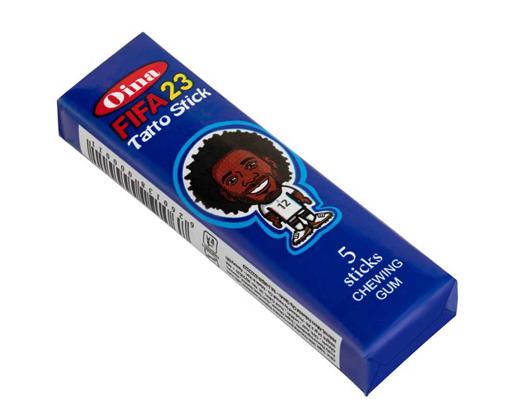 Oina Chewing Gum Stick - Football Tatto