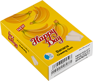 علكة دراجي بنكهة الموز في عبوة Flip-Top