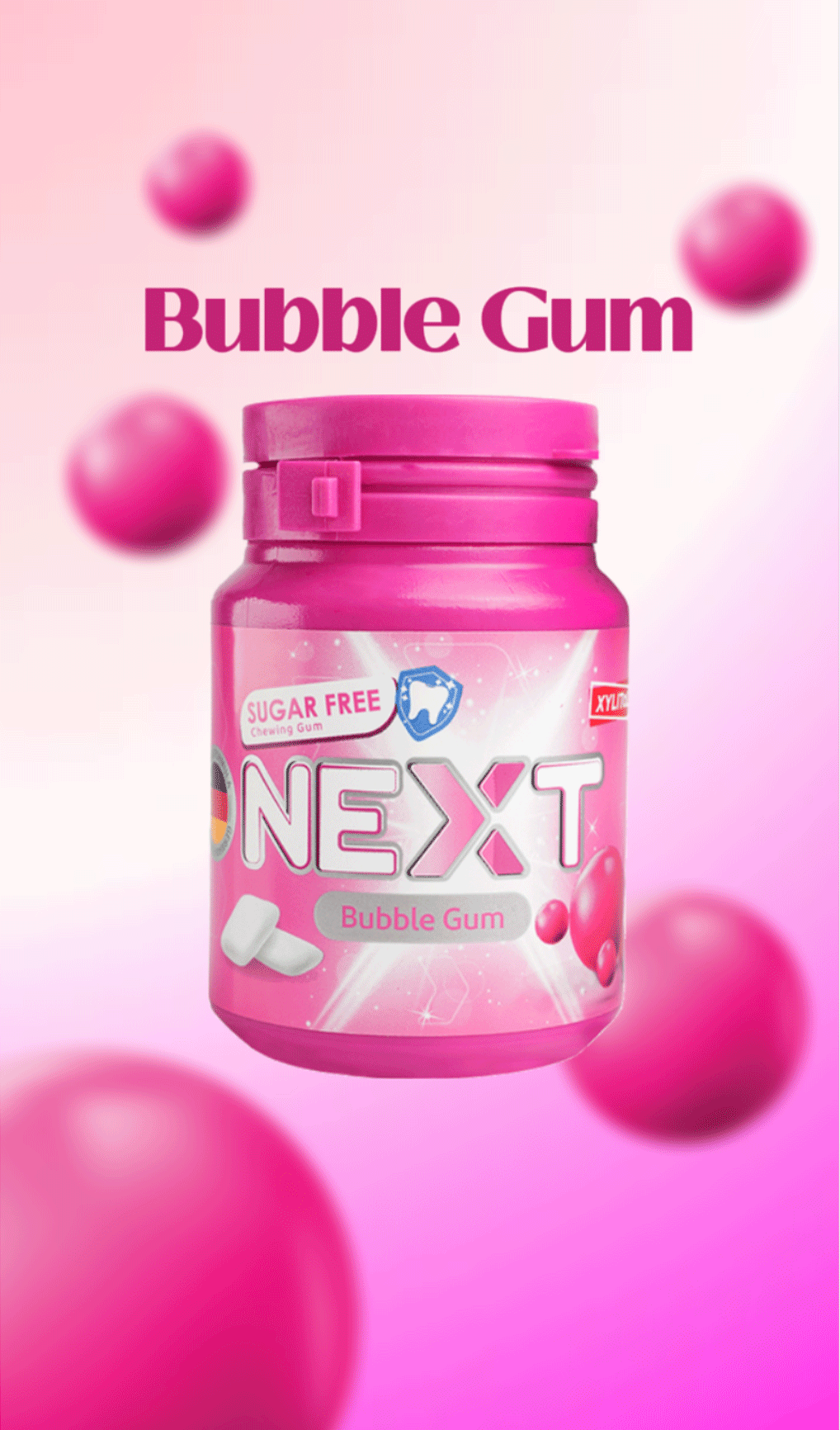 آدامس دراژه ای بدون شکر NEXT با طعم بابل گام