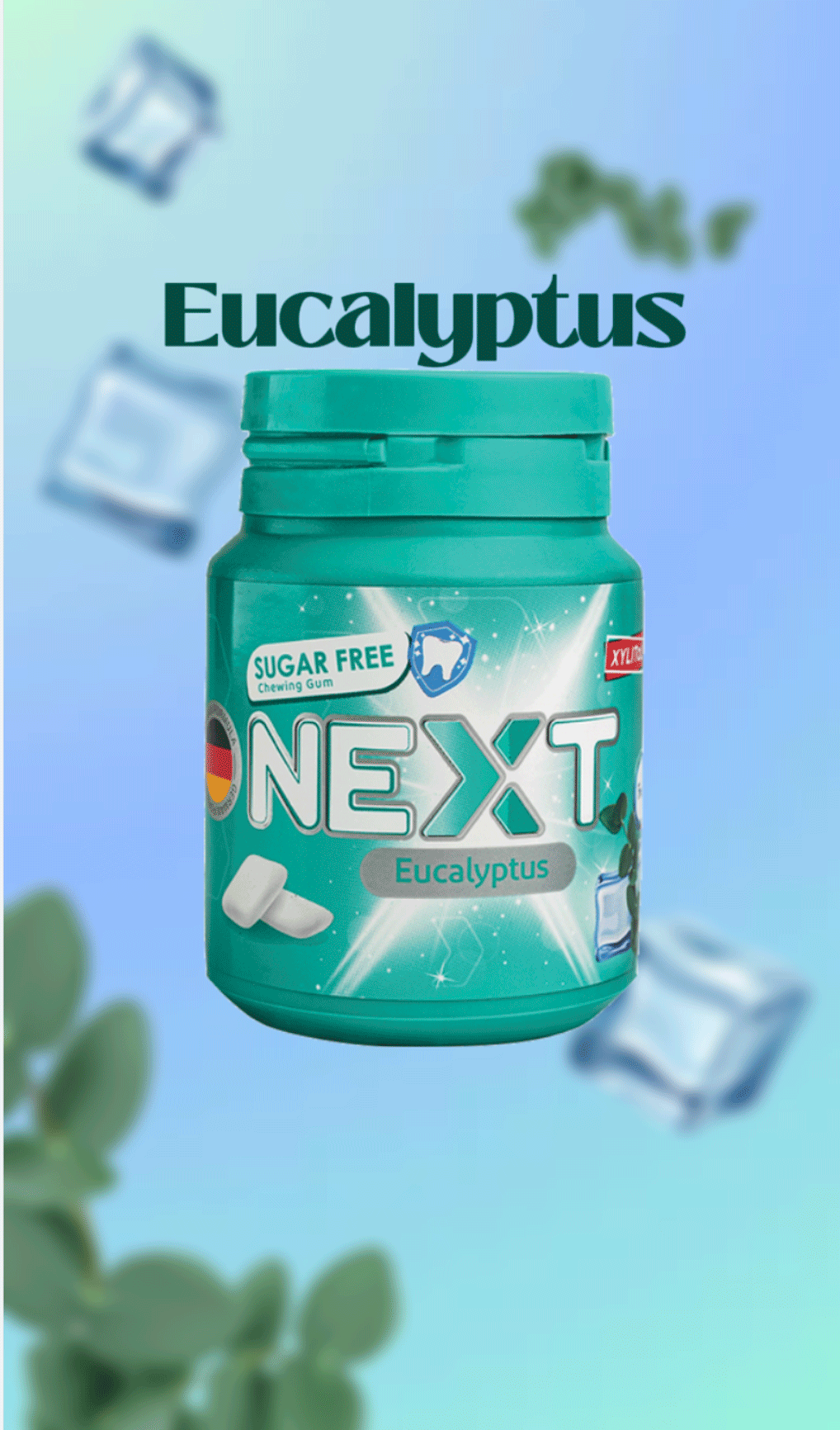 آدامس دراژه ای بدون شکر NEXT با طعم اوکالیپتوس