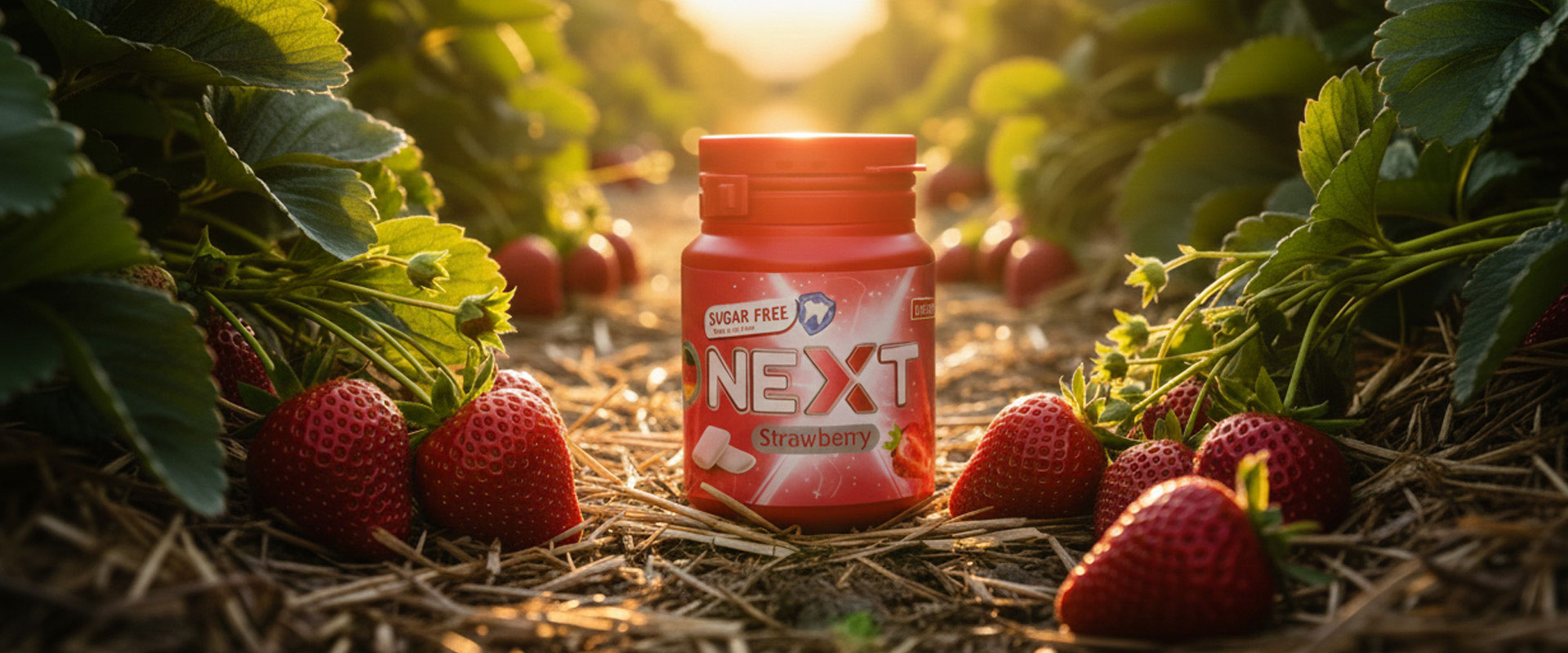 آدامس بدون شکر نکست NEXT طعم توت فرنگی